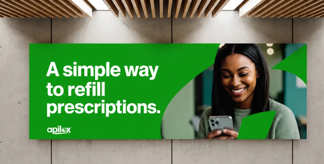 Apilox billboard: a simple way to refill prescriptions